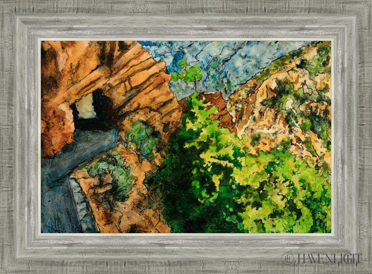 Timpanogos Cave Trail Open Edition Canvas / 18 X 12 Silver 22 3/4 16 Art