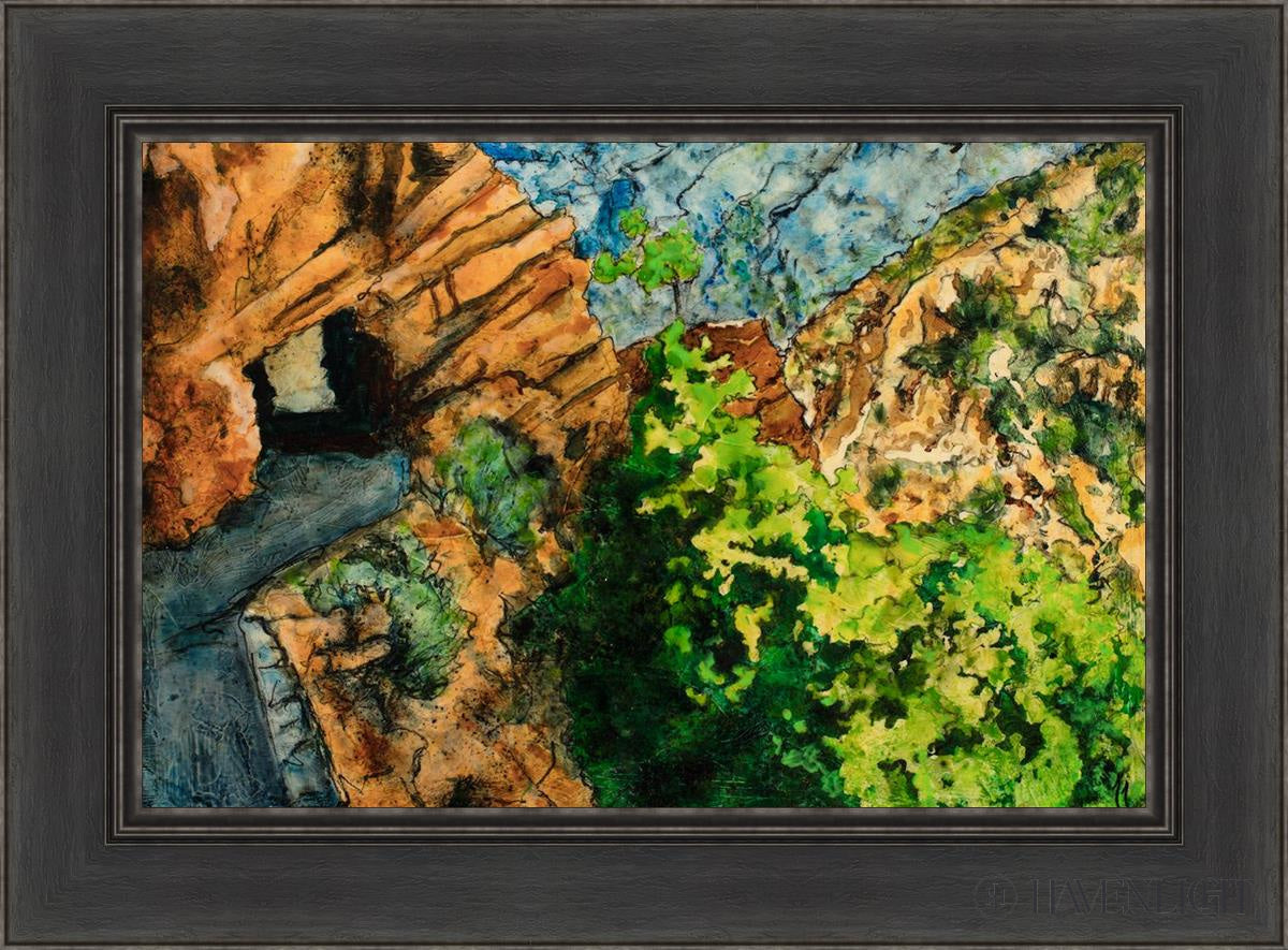 Timpanogos Cave Trail Open Edition Canvas / 24 X 16 Black 30 1/2 22 Art