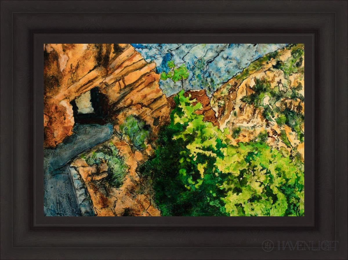 Timpanogos Cave Trail Open Edition Canvas / 24 X 16 Brown 31 3/4 23 Art
