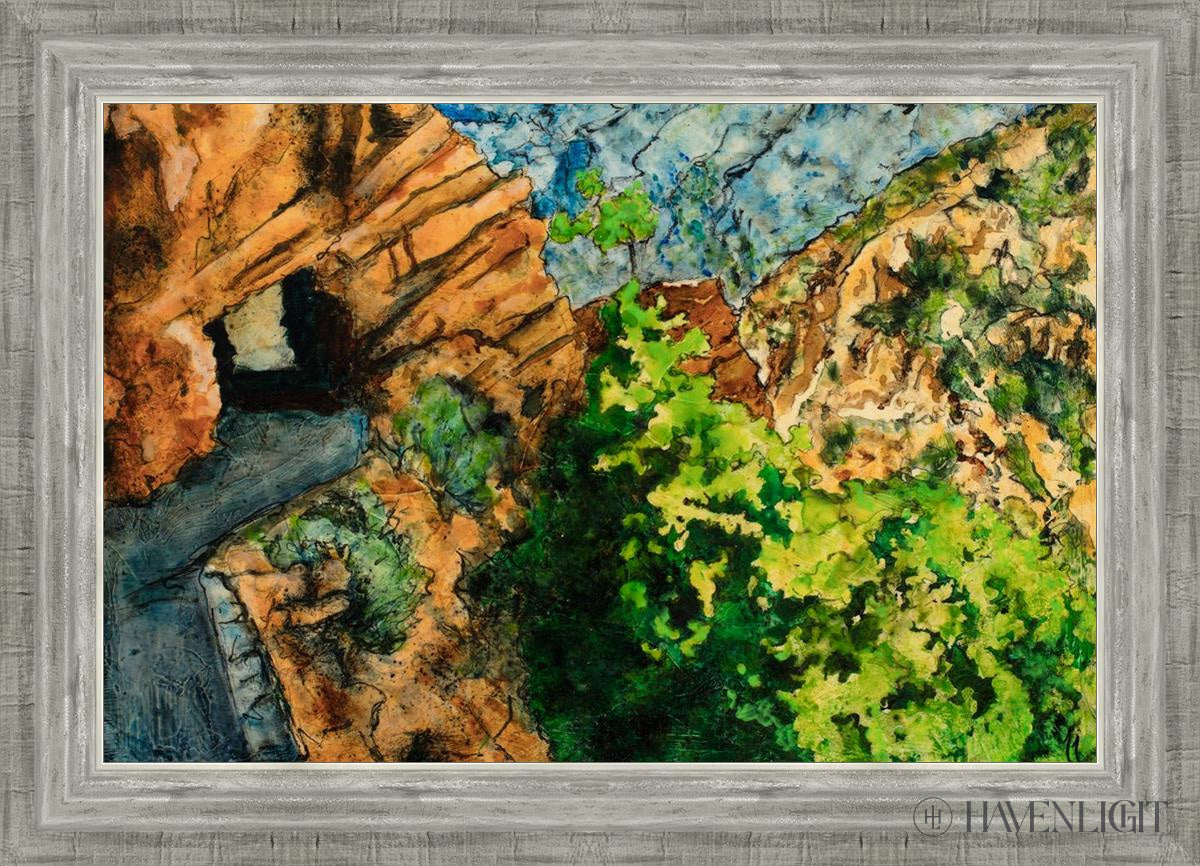 Timpanogos Cave Trail Open Edition Canvas / 24 X 16 Silver 28 3/4 20 Art