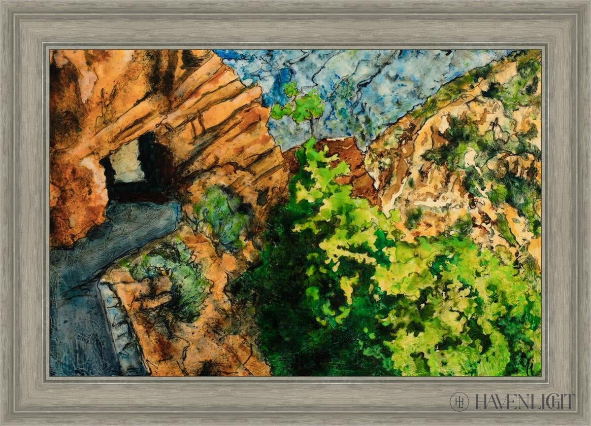 Timpanogos Cave Trail Open Edition Canvas / 30 X 20 Gray 35 3/4 25 Art