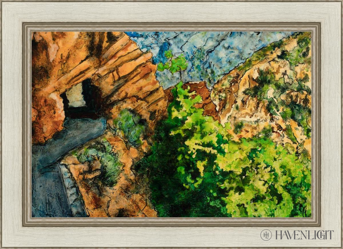 Timpanogos Cave Trail Open Edition Canvas / 30 X 20 Ivory 36 1/2 26 Art