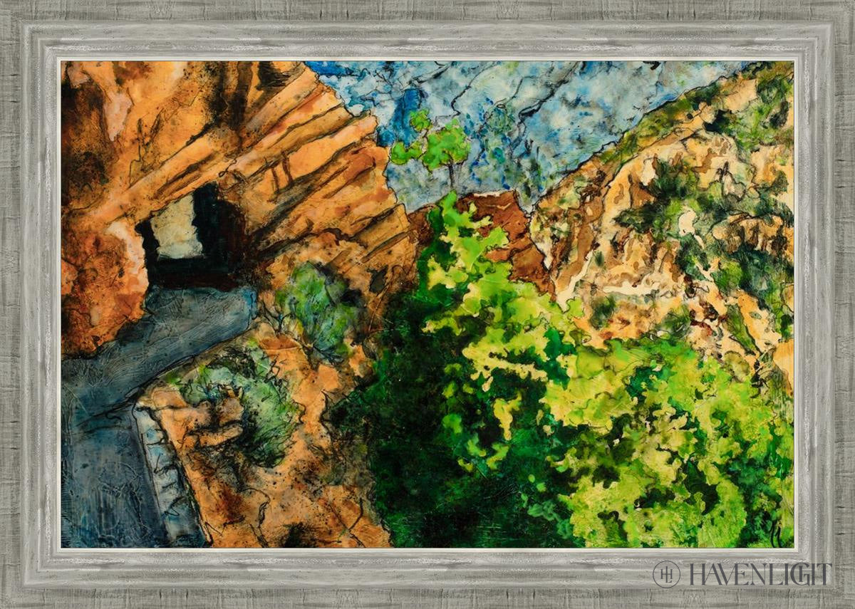 Timpanogos Cave Trail Open Edition Canvas / 30 X 20 Silver 34 3/4 24 Art