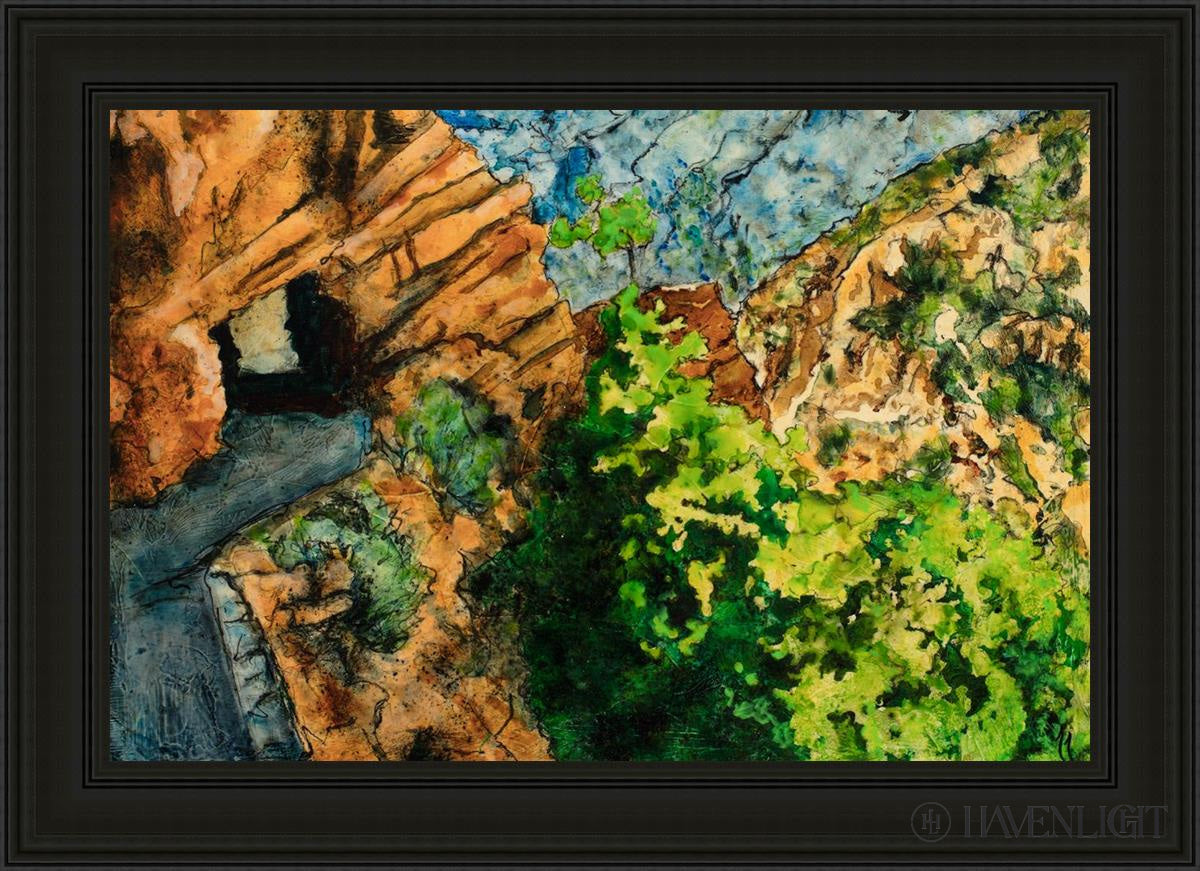 Timpanogos Cave Trail Open Edition Canvas / 36 X 24 Black 43 3/4 31 Art
