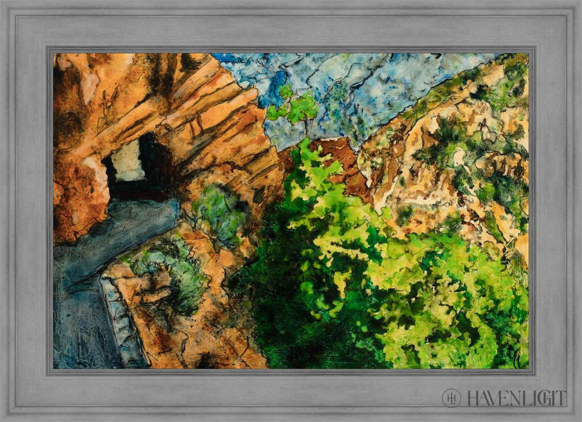 Timpanogos Cave Trail Open Edition Canvas / 36 X 24 Gray 43 3/4 31 Art