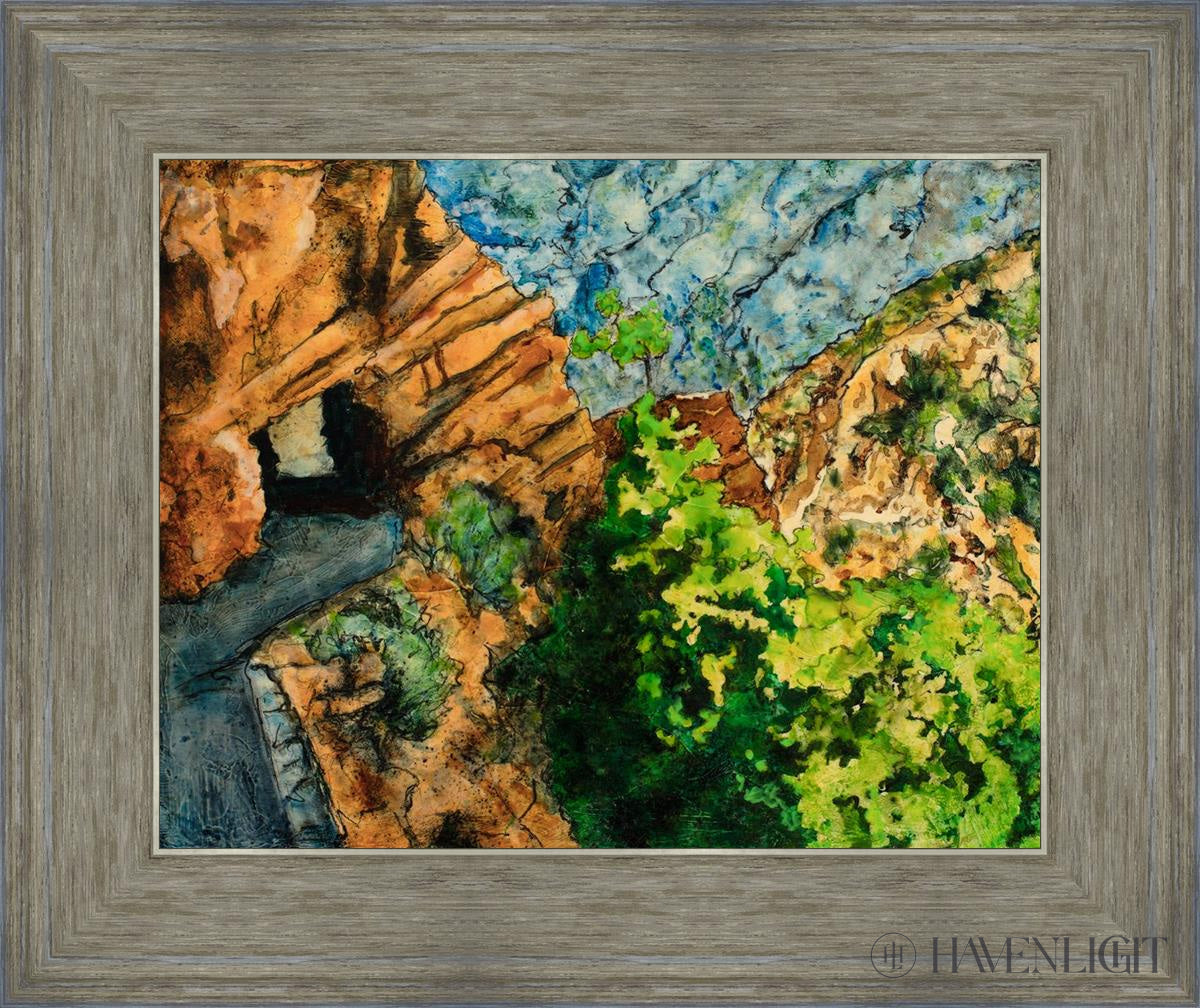Timpanogos Cave Trail Open Edition Print / 14 X 11 Gray 18 3/4 15 Art
