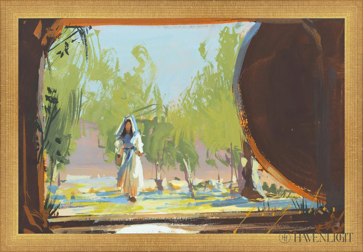 To The Empty Tomb Open Edition Canvas / 18 X 12 Matte Gold 19 3/4 13 Art