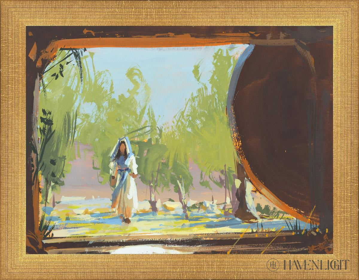 To The Empty Tomb Open Edition Print / 12 X 9 Matte Gold 13 3/4 10 Art