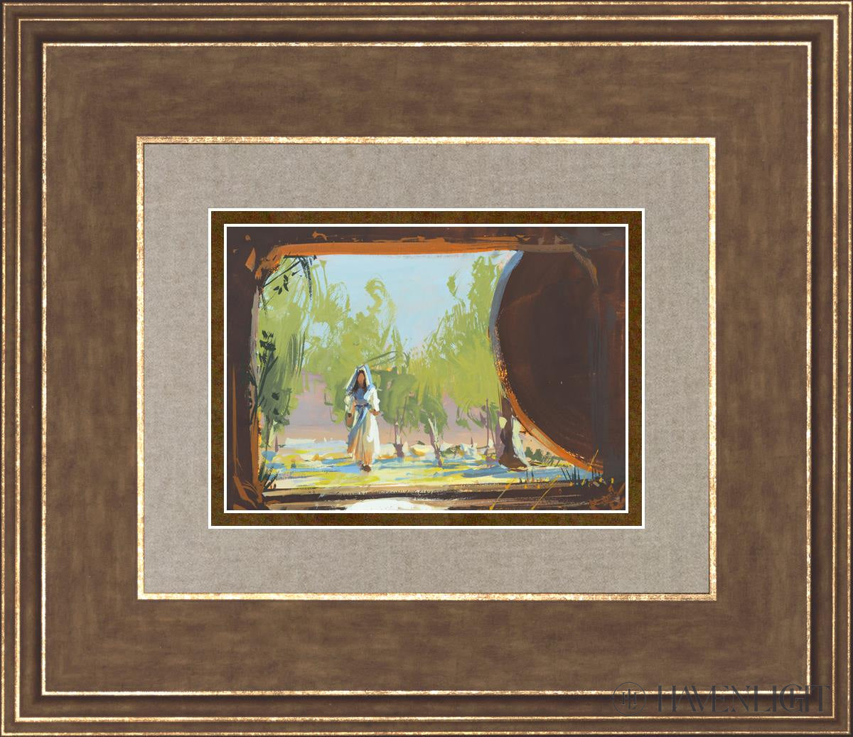 To The Empty Tomb Open Edition Print / 7 X 5 Gold 14 3/4 12 Art