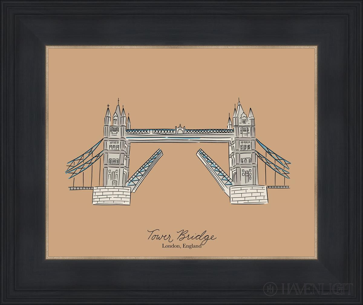 Tower Bridge Open Edition Print / 14 X 11 Black 18 3/4 15 Art