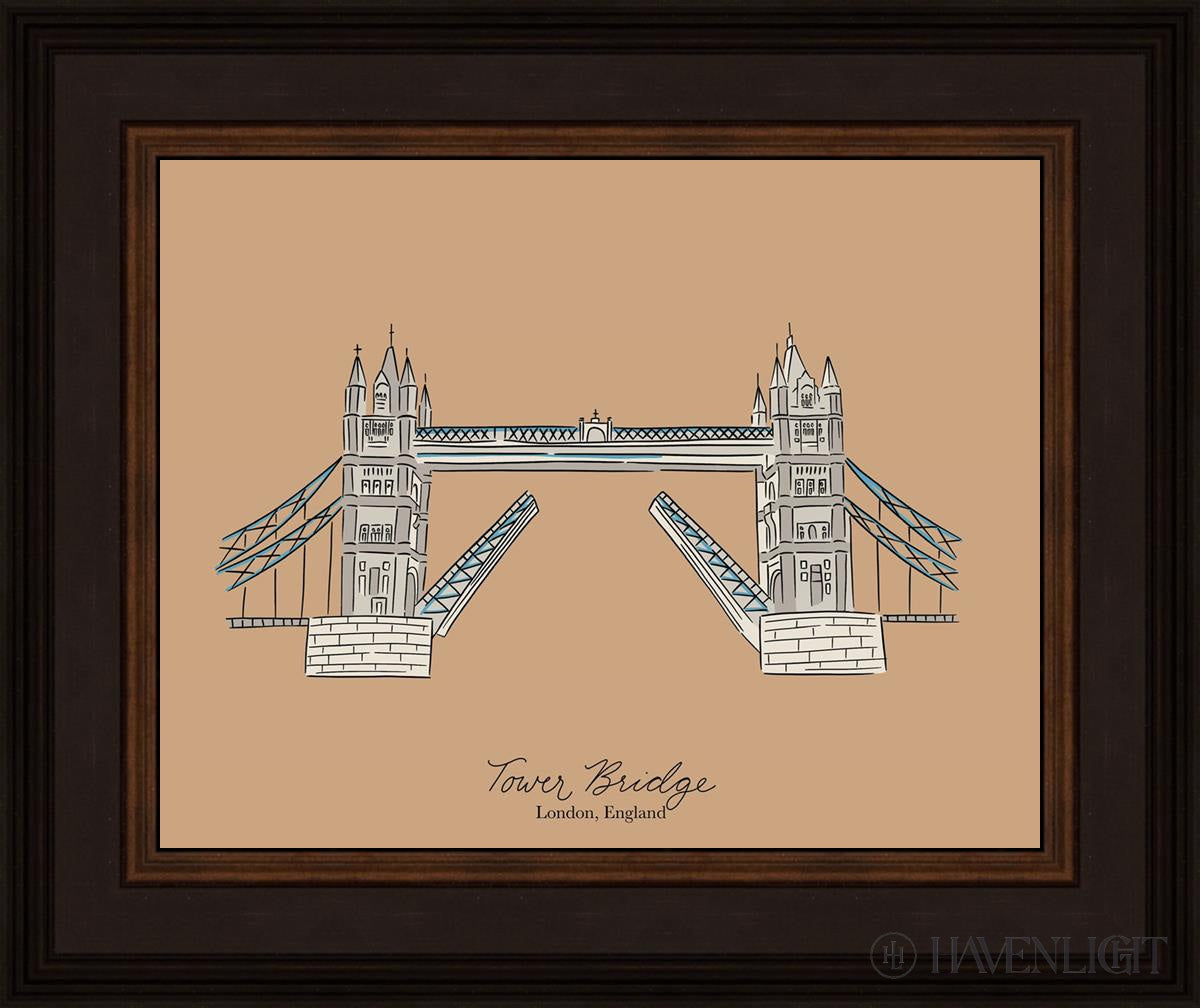 Tower Bridge Open Edition Print / 14 X 11 Brown 18 3/4 15 Art