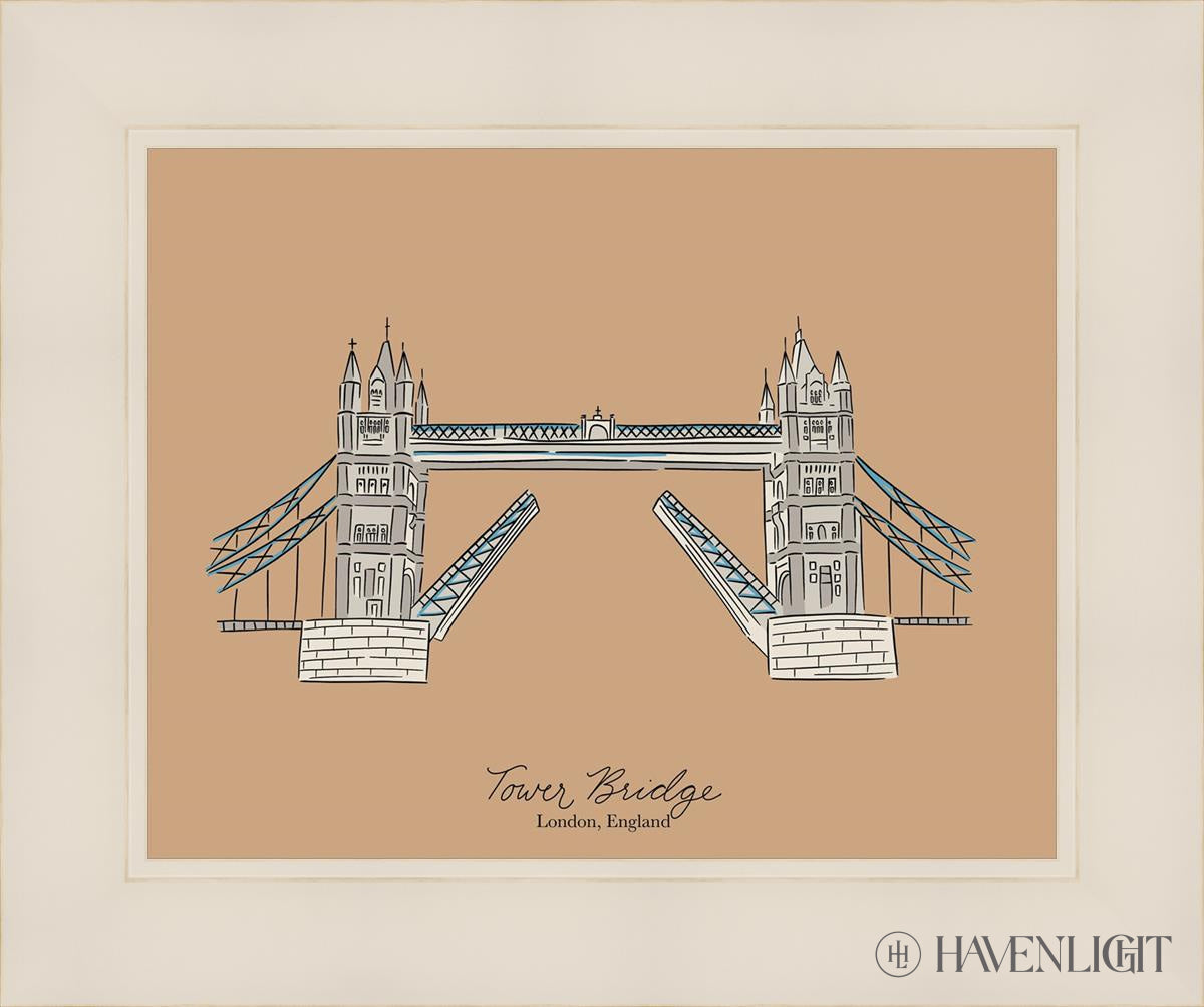 Tower Bridge Open Edition Print / 14 X 11 White 18 1/4 15 Art