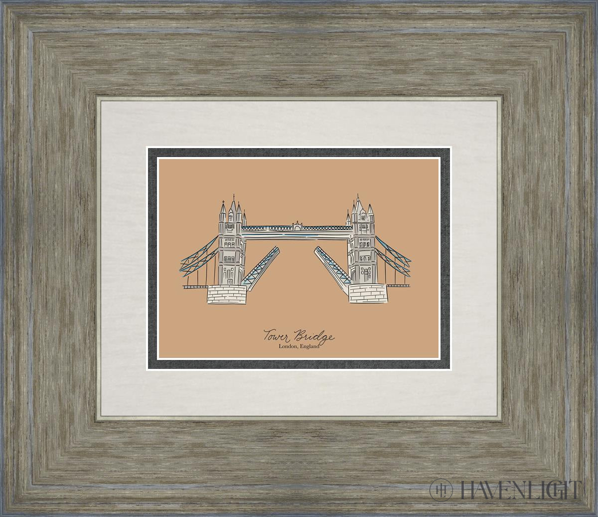 Tower Bridge Open Edition Print / 7 X 5 Gray 14 3/4 12 Art