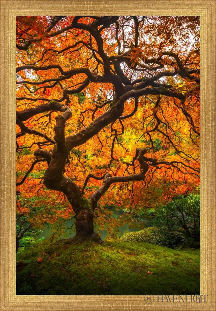 Tree Of Perspective Vertical Open Edition Canvas / 12 X 18 Matte Gold 13 3/4 19 Art