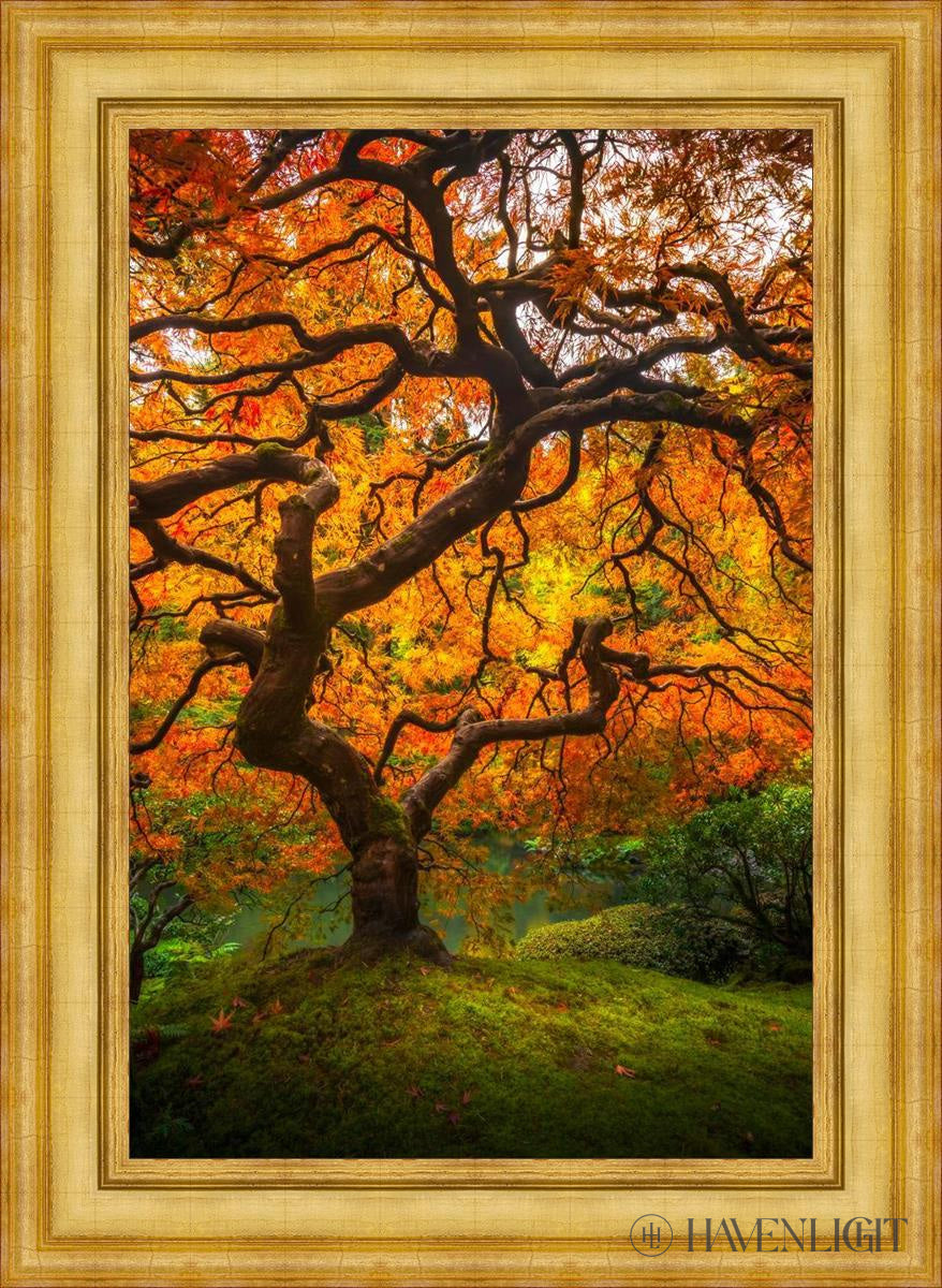 Tree Of Perspective Vertical Open Edition Canvas / 24 X 36 Colonial Gold Metal Leaf 32 3/4 44 Art