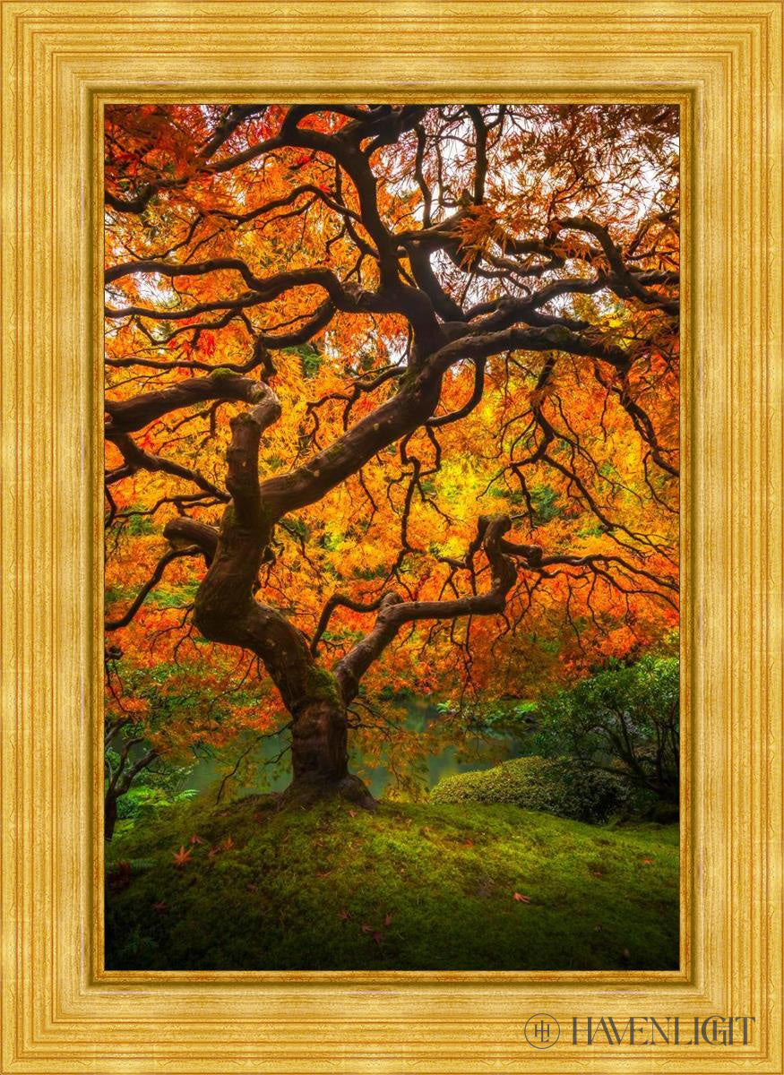 Tree Of Perspective Vertical Open Edition Canvas / 24 X 36 Gold Metal Leaf 32 3/8 44 Art