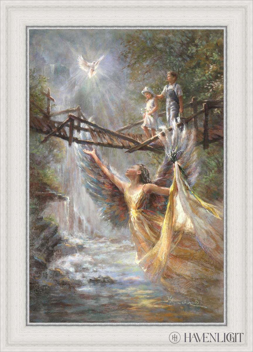 Wings Of Protection Open Edition Canvas / 20 X 30 White 25 3/4 35 Art