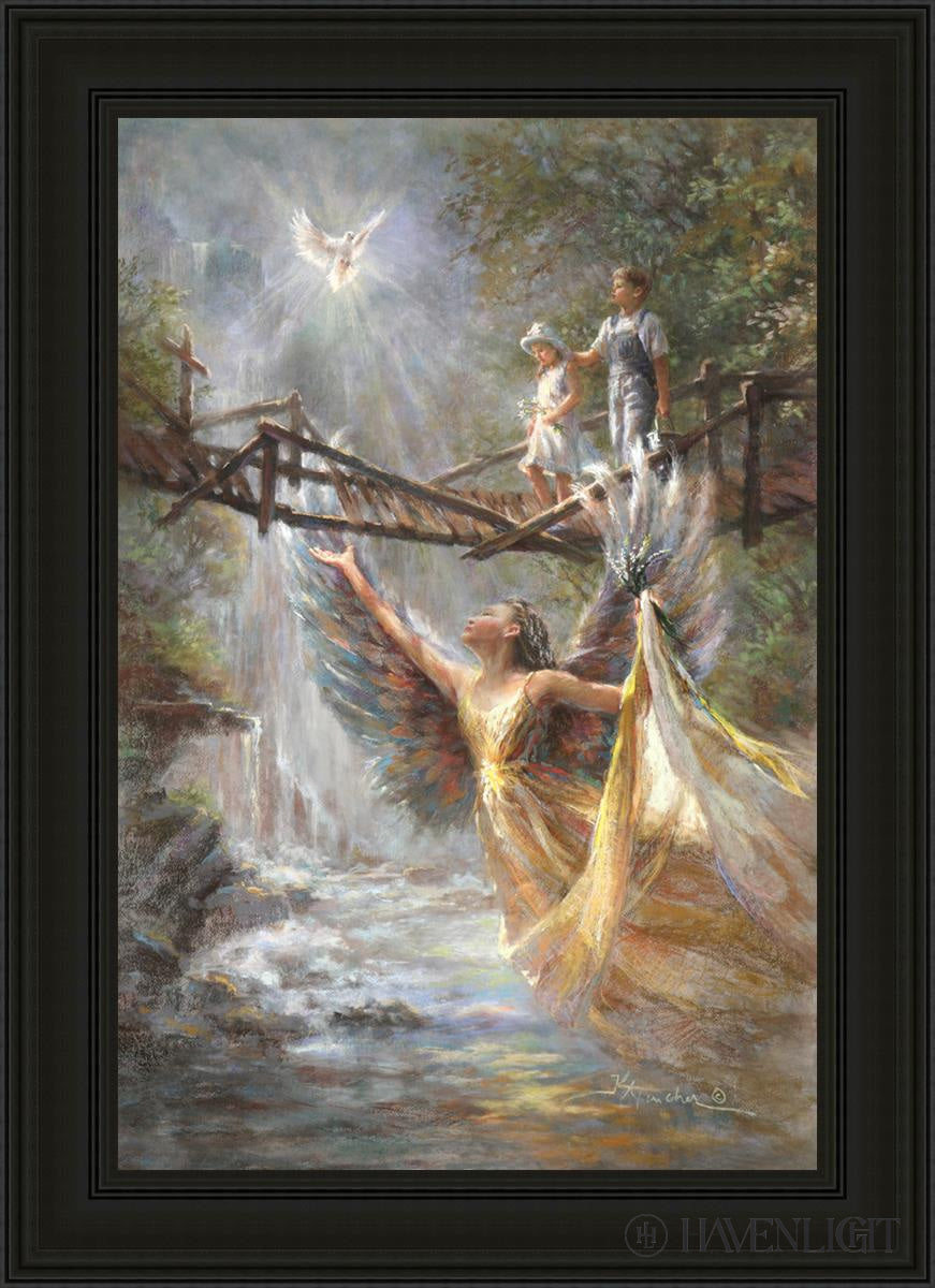 Wings Of Protection Open Edition Canvas / 24 X 36 Black 31 3/4 43 Art
