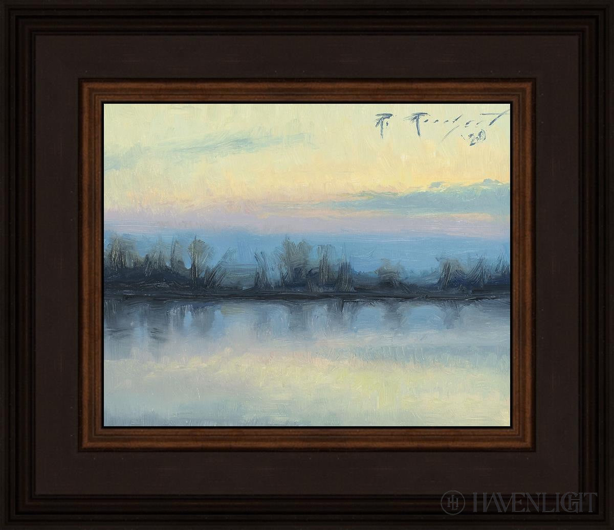 Winter On The Lake Open Edition Print / 10 X 8 Brown 14 3/4 12 Art