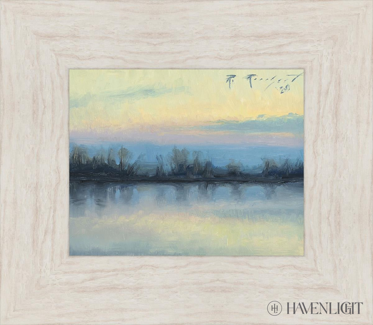 Winter On The Lake Open Edition Print / 10 X 8 Ivory 15 1/2 13 Art