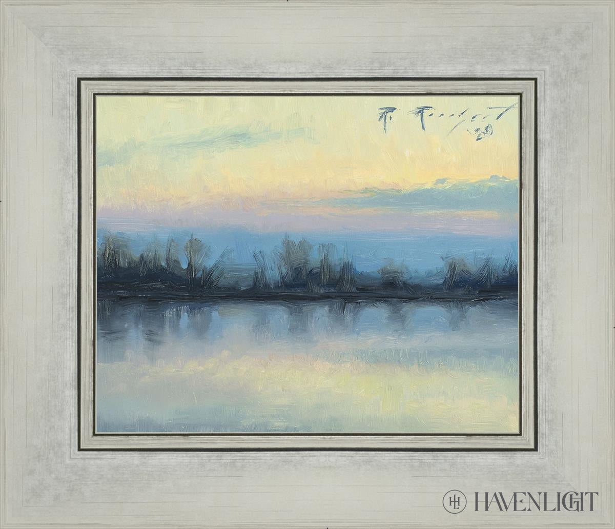 Winter On The Lake Open Edition Print / 10 X 8 Silver 14 1/4 12 Art