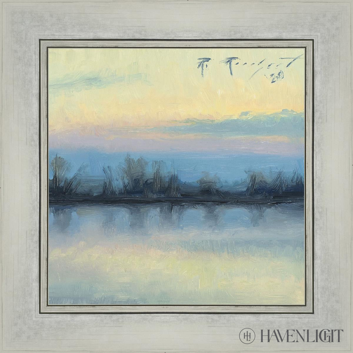 Winter On The Lake Open Edition Print / 12 X Silver 16 1/4 Art