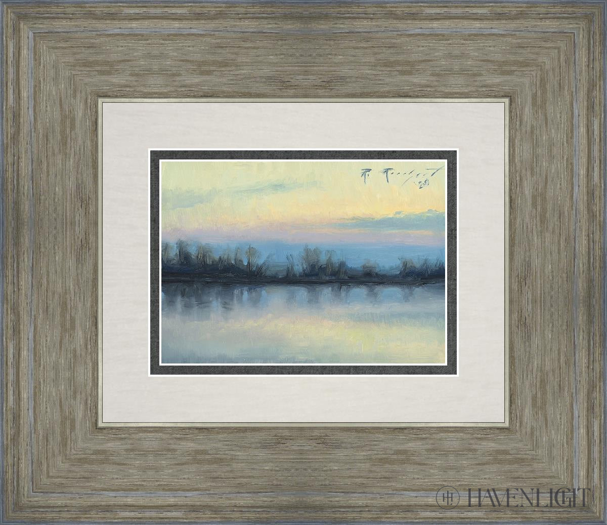 Winter On The Lake Open Edition Print / 7 X 5 Gray 14 3/4 12 Art