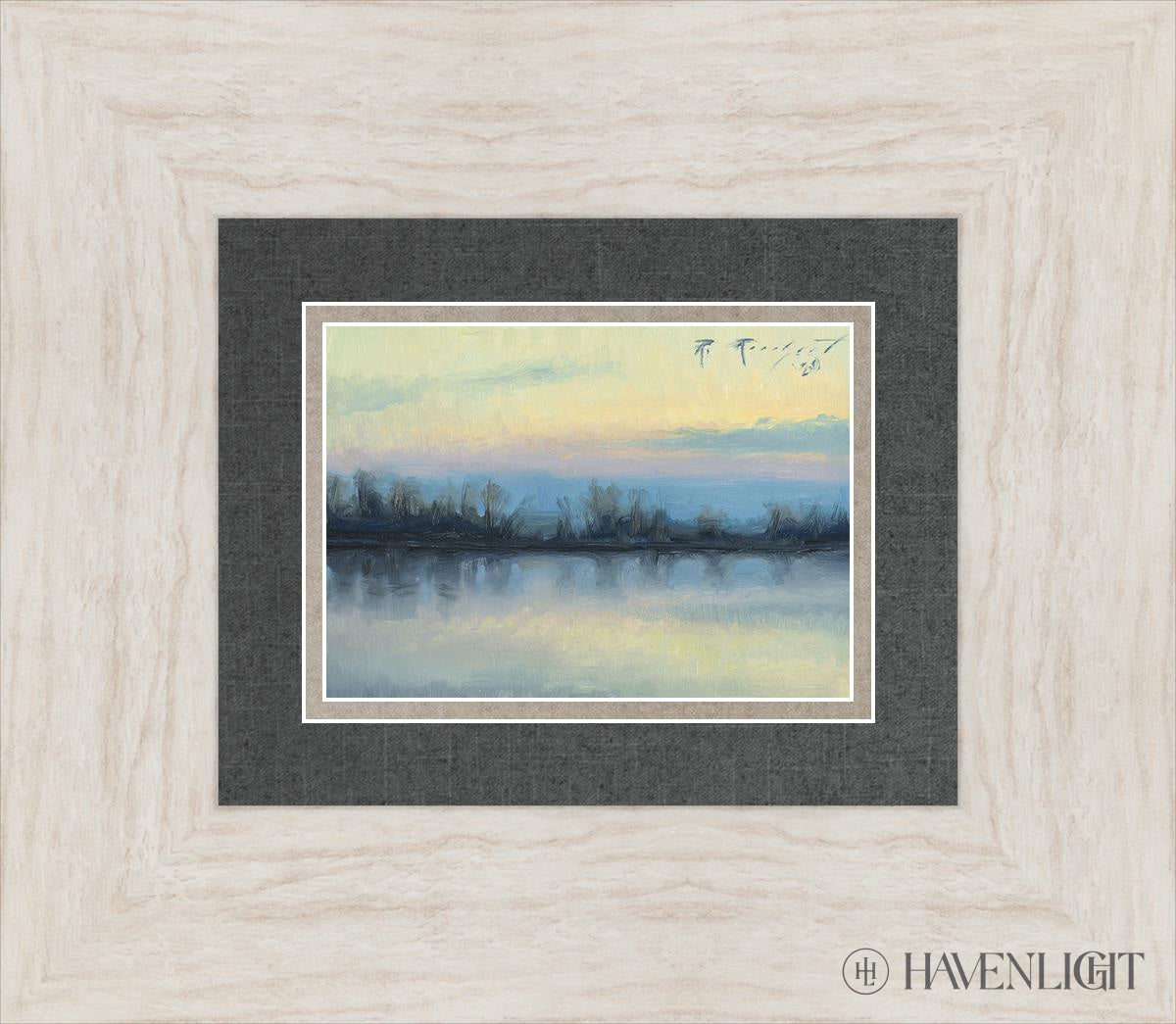Winter On The Lake Open Edition Print / 7 X 5 Ivory 15 1/2 13 Art