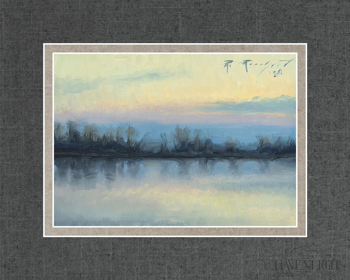 Winter On The Lake Open Edition Print / 7 X 5 Matted To 10 8 Art