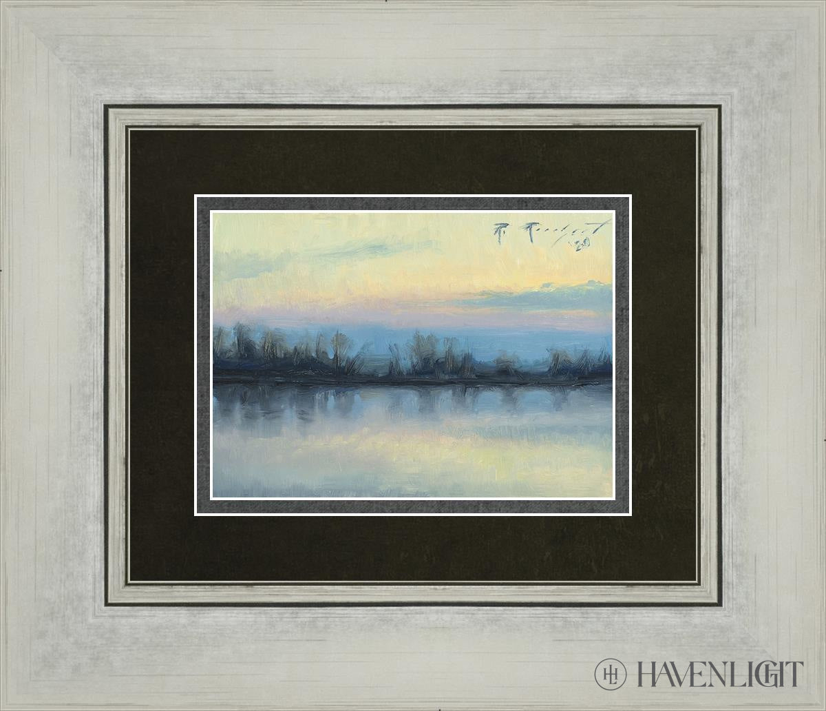 Winter On The Lake Open Edition Print / 7 X 5 Silver 14 1/4 12 Art