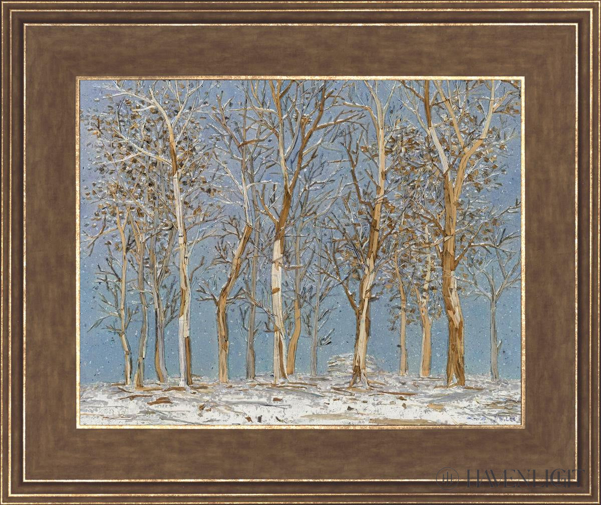 Winter Woods Open Edition Print / 14 X 11 Gold 18 3/4 15 Art