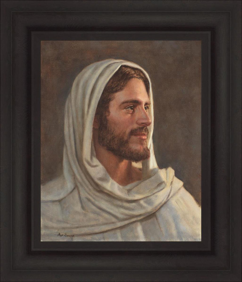 amongst us by del parson portrait jesus christ white robe brown ...