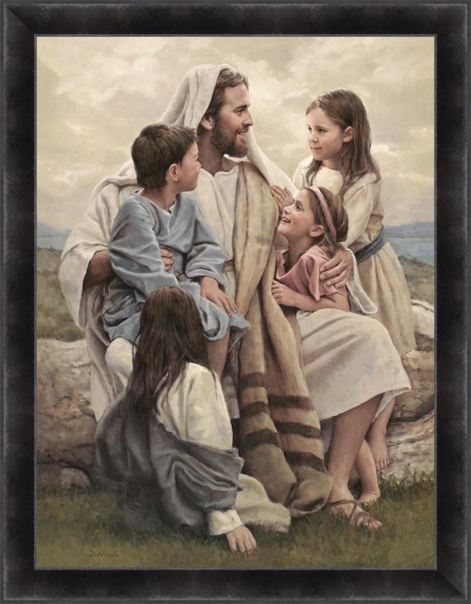 Perfect Love Large Art by Del Parson jesus christ with children
