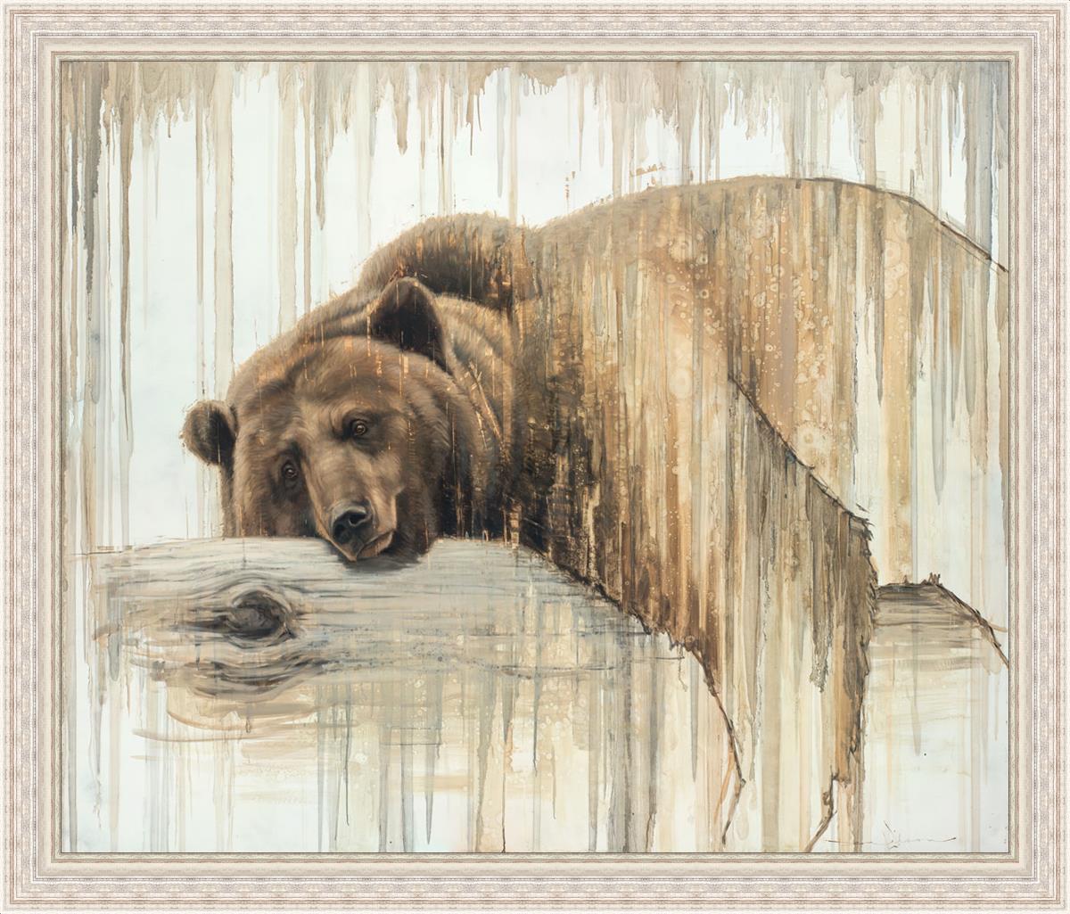 D. Taylor Fine Art - Modeling paste texture build up of a grizzly