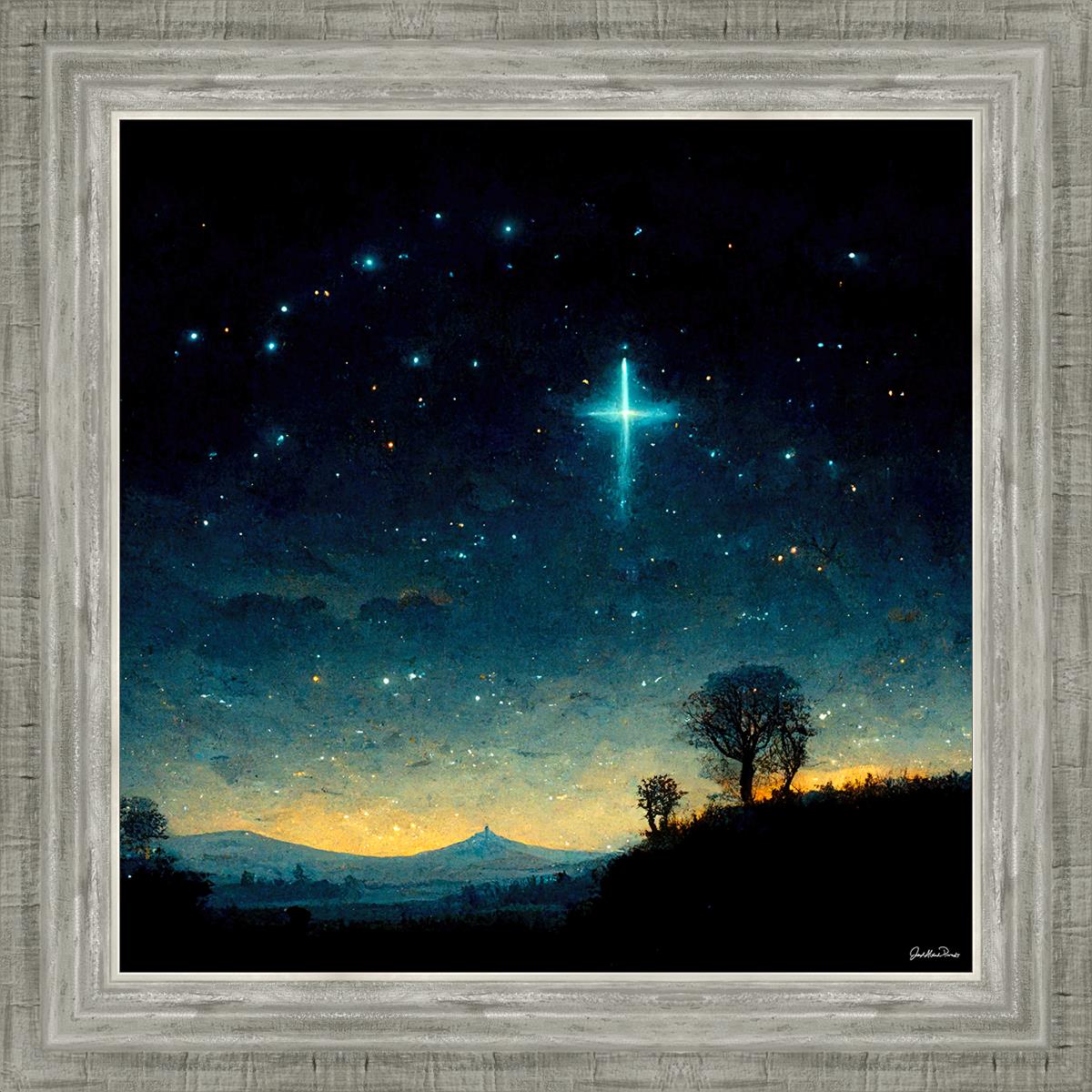 Star In The East by Joseph Alexander Paradis Bethlehem at night with a  bright star shining – Havenlight.com