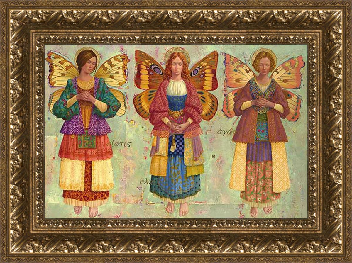 Faith, Hope & Charity by James Christensen Three angels with wings 