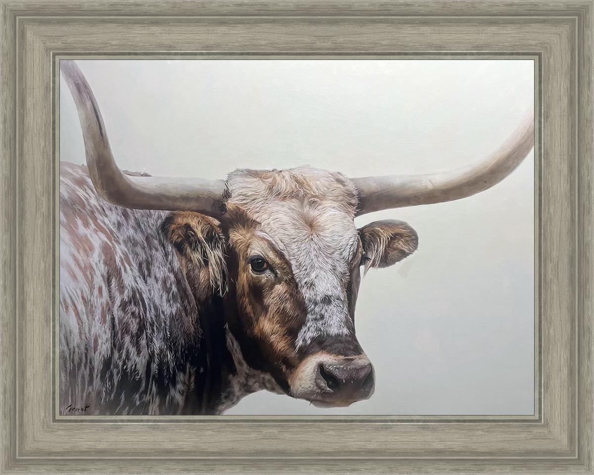 Large offers Cow Canvas Painting Art 31 1/2” x 31 1/2”