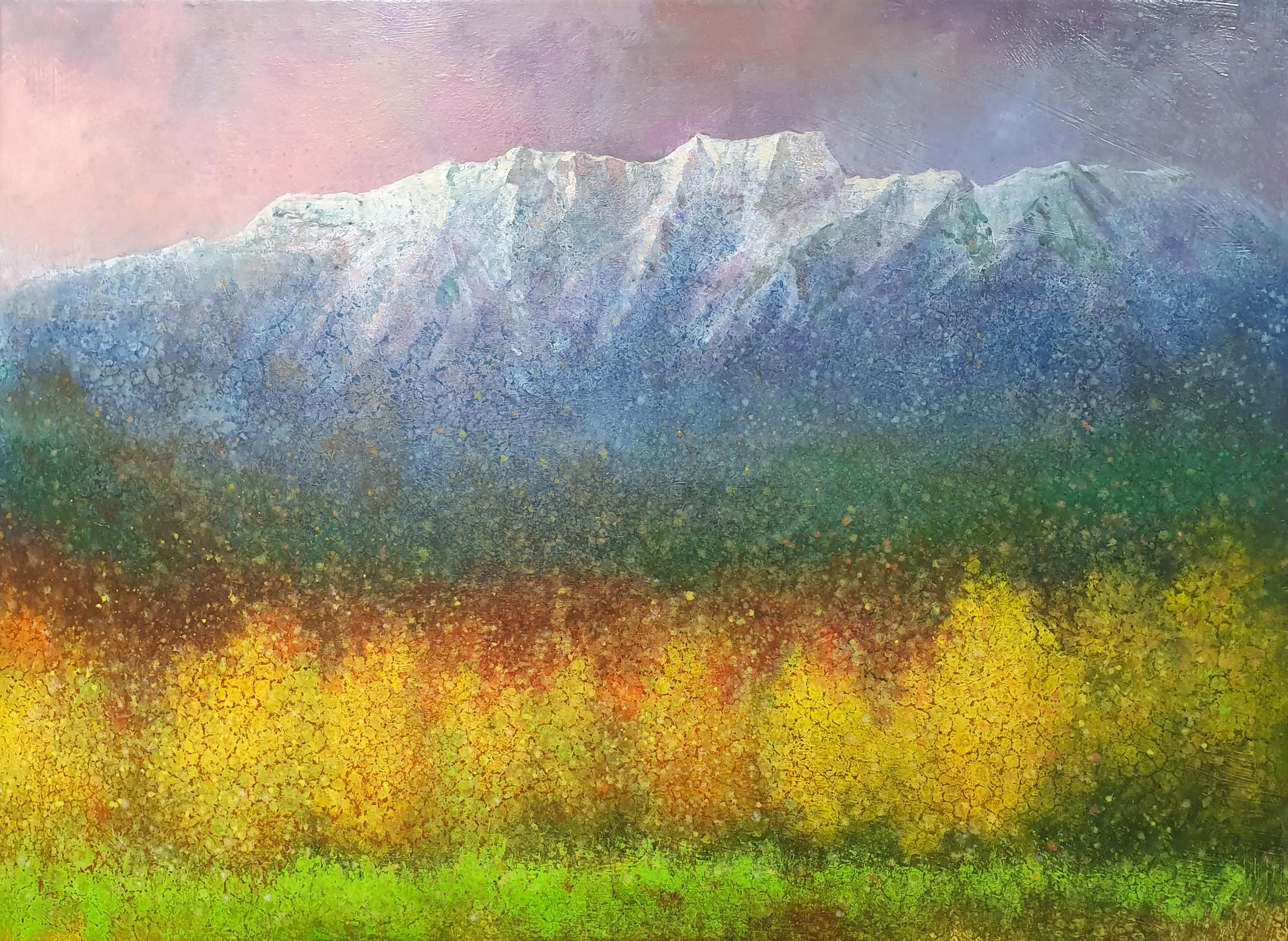 Mountain Majesty Original Painting by Yongsung Kim 39 x 28