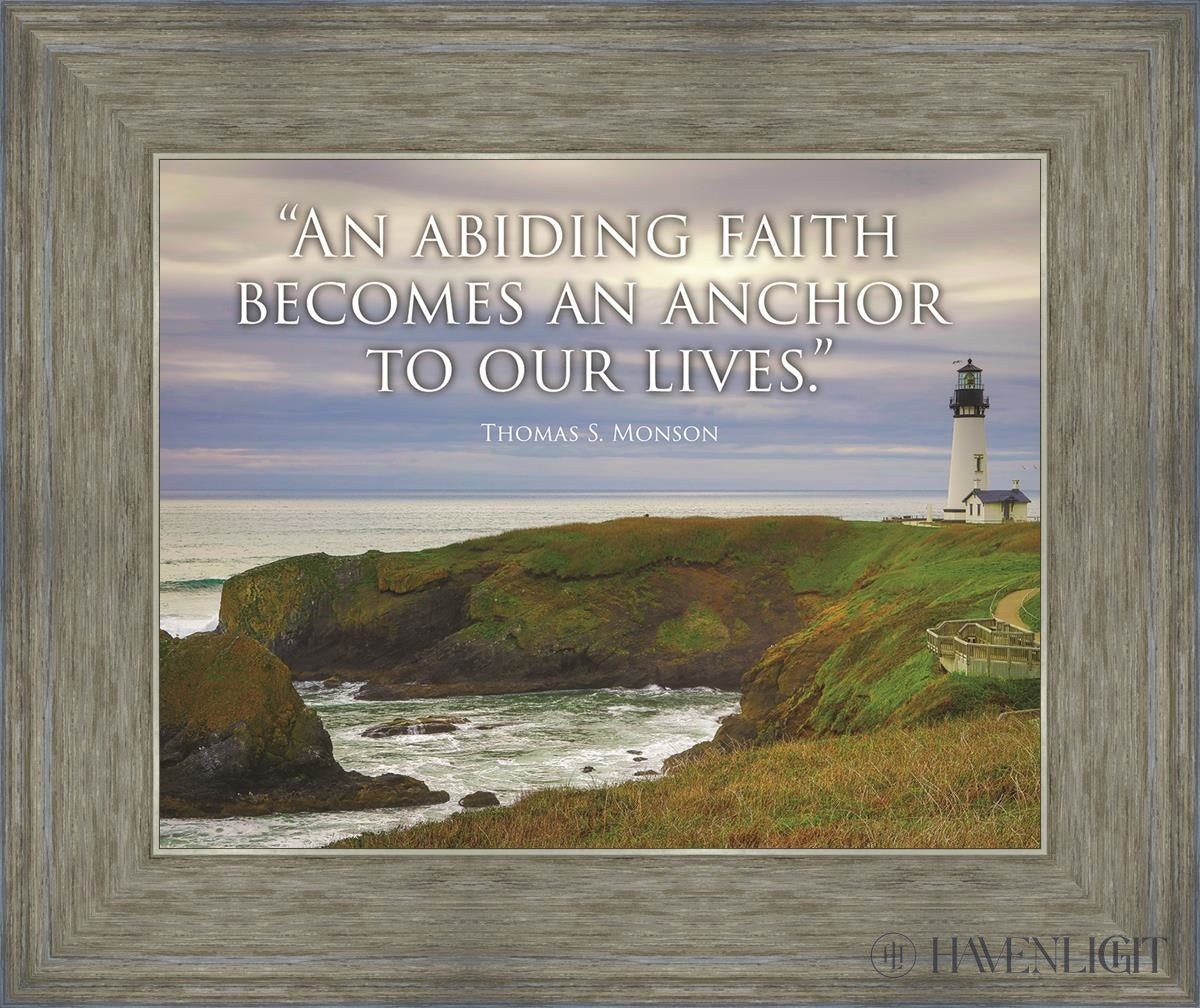 Abiding Faith Motivisional Poster Open Edition Print / 14 X 11 Gray 18 3/4 15 Art