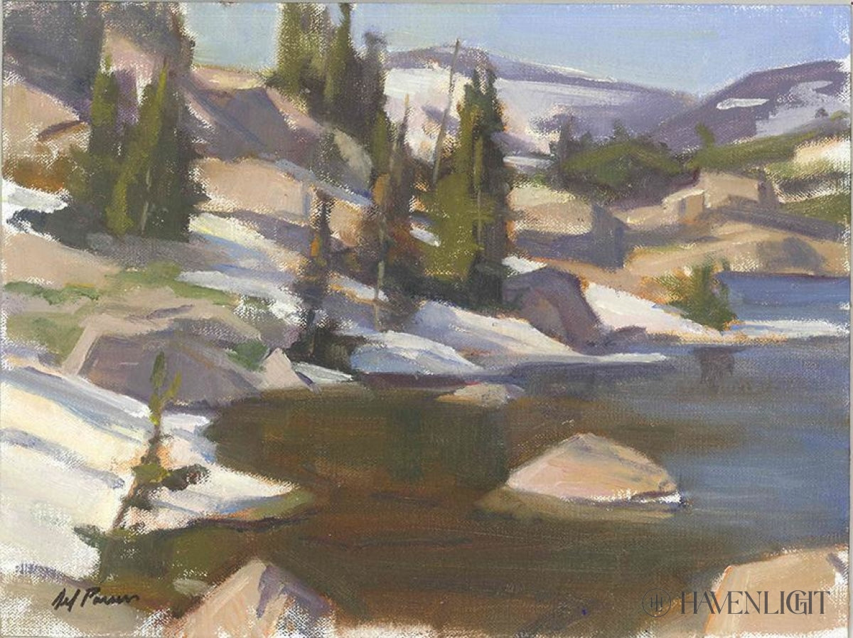 Alpine Lake 9" x 12" Original Painting