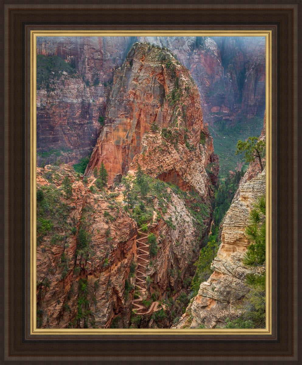 Angels Landing Large Wall Art Open Edition Canvas / 34 X 43 1/4 Brown & Gold 44 1/2 53 3/4