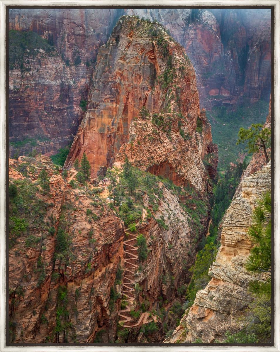Angels Landing Large Wall Art Open Edition Canvas / 34 X 43 1/4 Contemporary Silver 36 45
