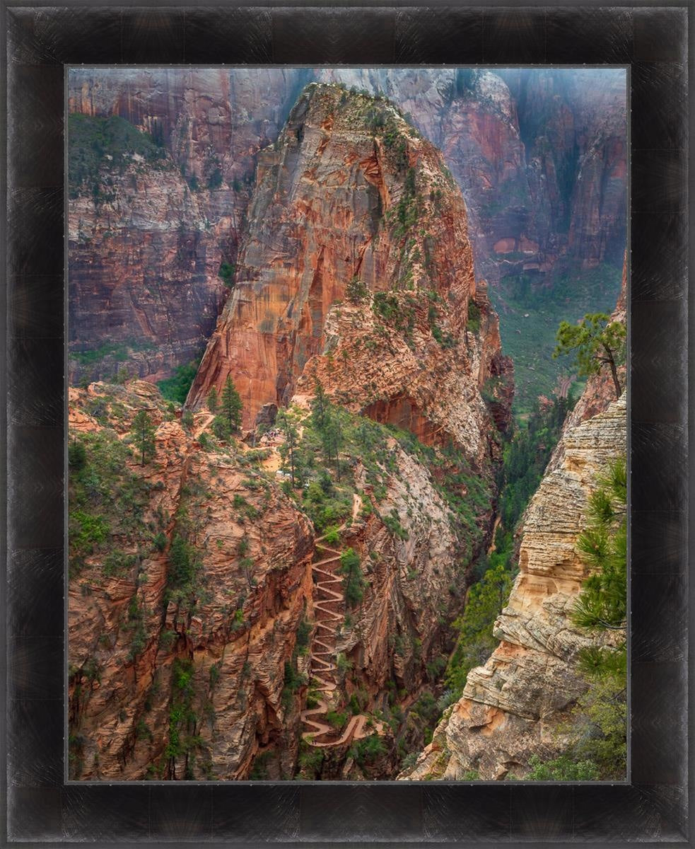 Angels Landing Large Wall Art Open Edition Canvas / 34 X 43 1/4 Dark Olive 42 51
