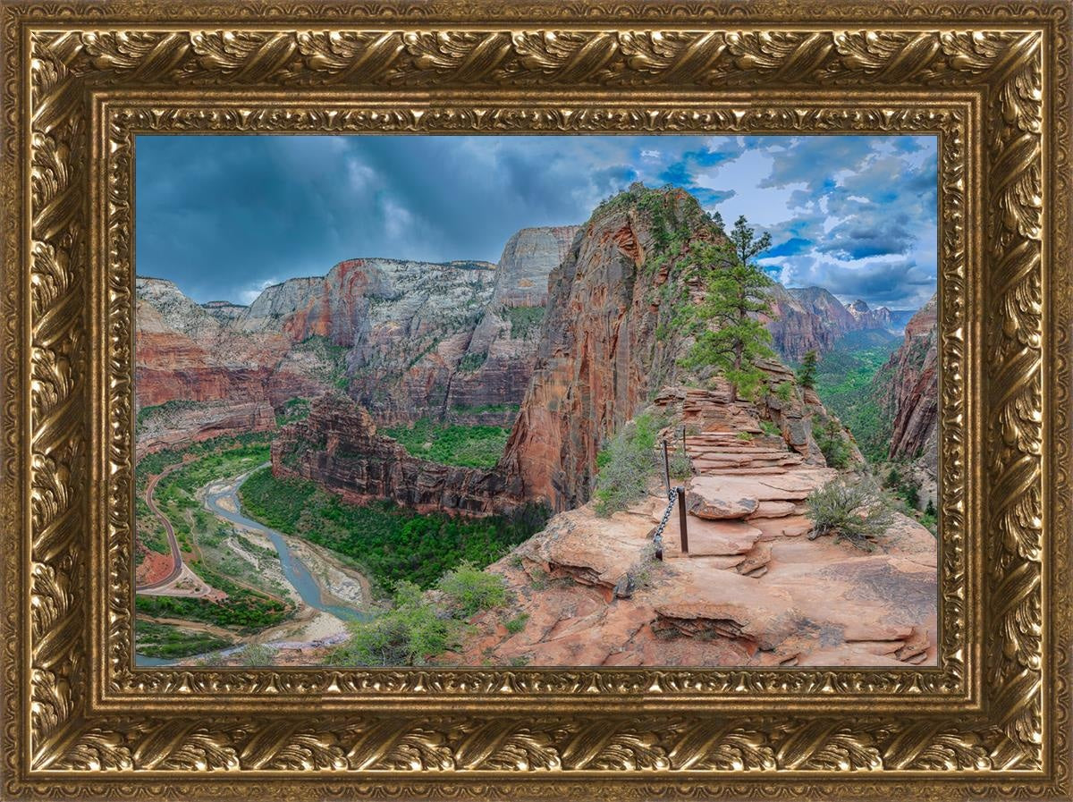 Angels Landing Panoramic Open Edition Canvas / 18 X 12 Gold 23 3/4 17 Art