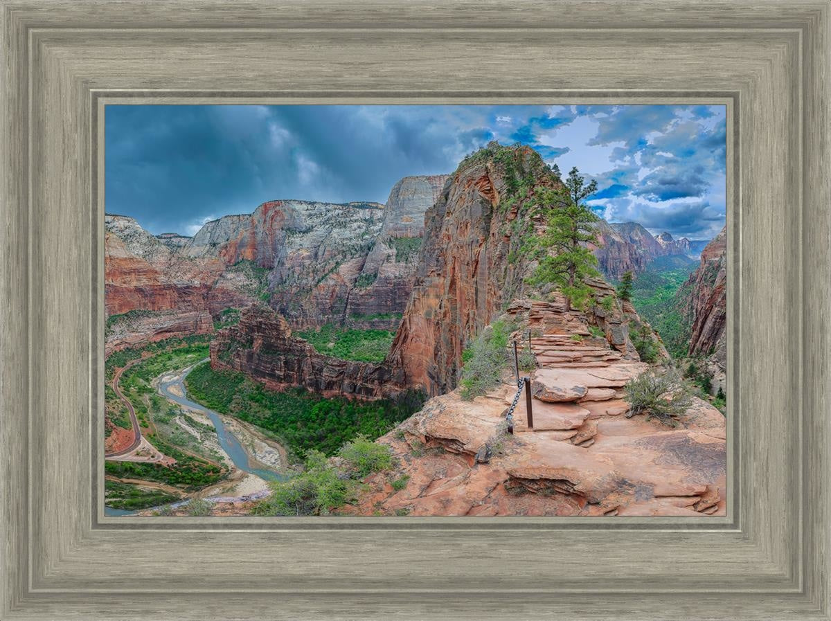 Angels Landing Panoramic Open Edition Canvas / 18 X 12 Gray 23 3/4 17 Art