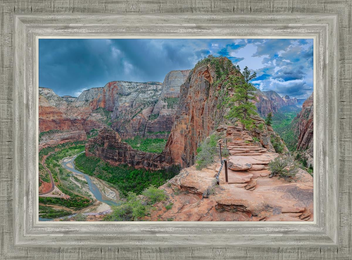 Angels Landing Panoramic Open Edition Canvas / 18 X 12 Silver 22 3/4 16 Art