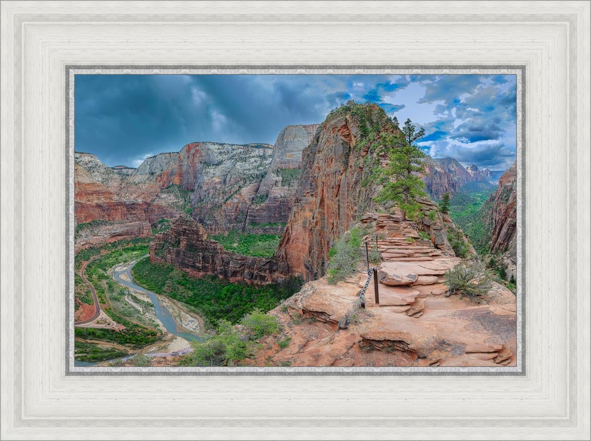 Angels Landing Panoramic Open Edition Canvas / 18 X 12 White 23 3/4 17 Art