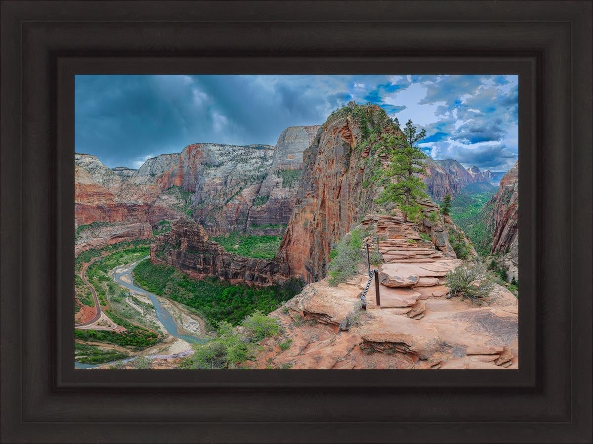 Angels Landing Panoramic Open Edition Canvas / 24 X 16 Brown 31 3/4 23 Art