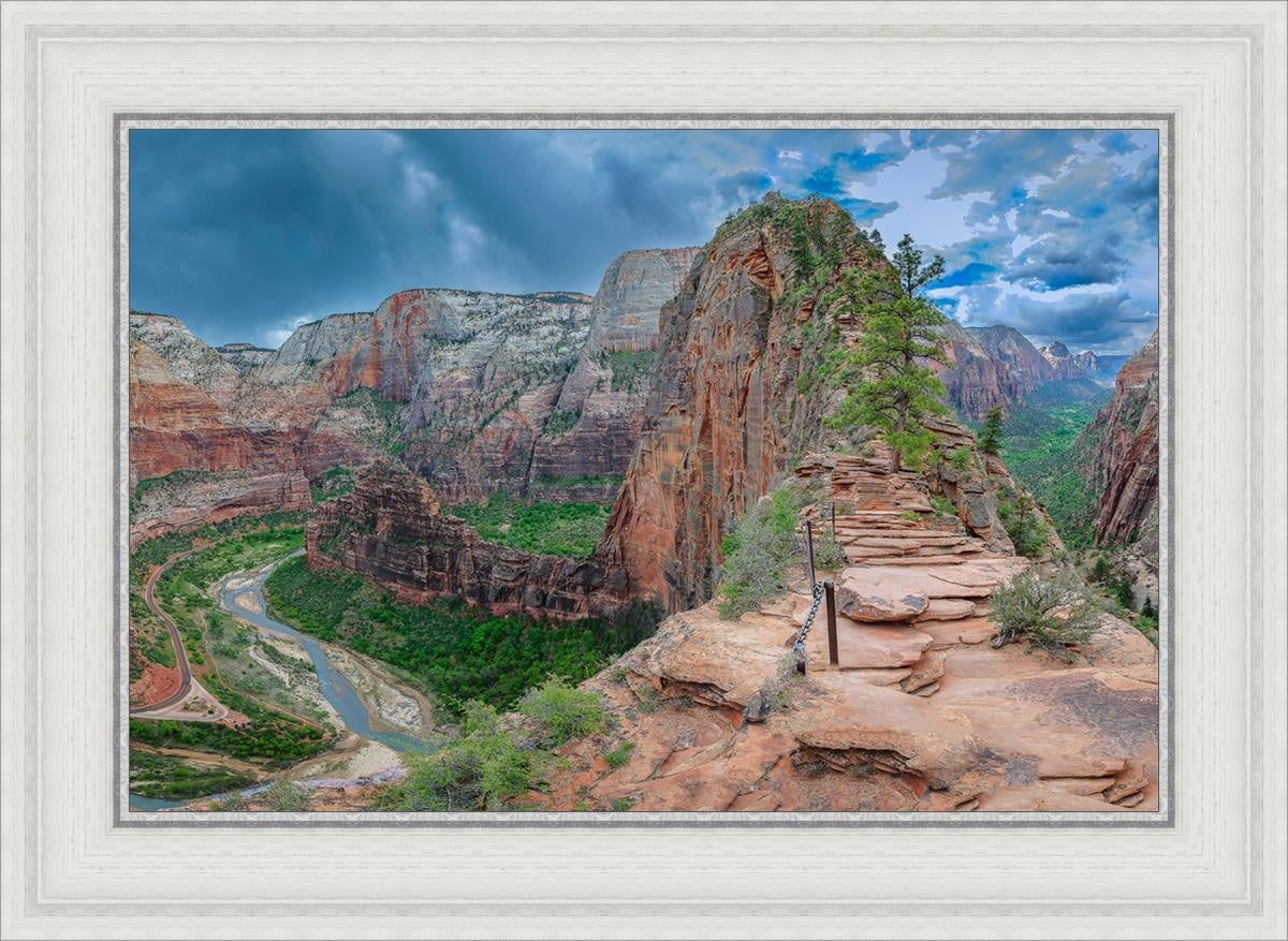 Angels Landing Panoramic Open Edition Canvas / 24 X 16 White 29 3/4 21 Art