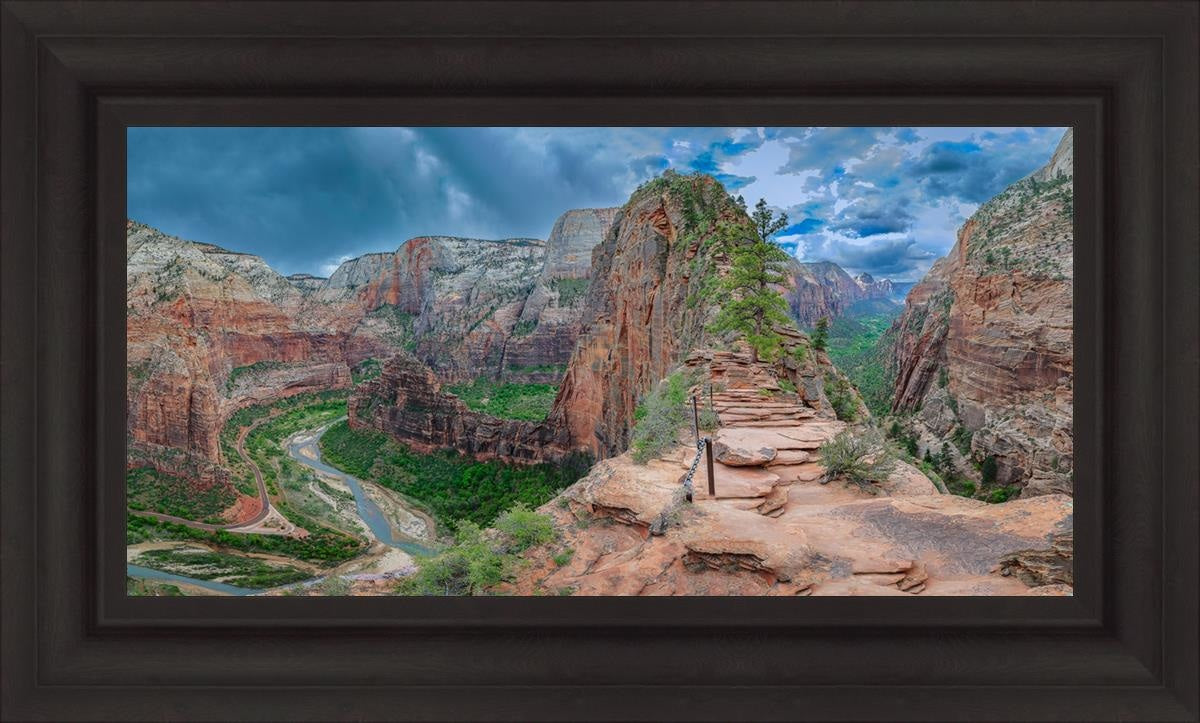 Angels Landing Panoramic Open Edition Canvas / 30 X 15 Brown 37 3/4 22 Art